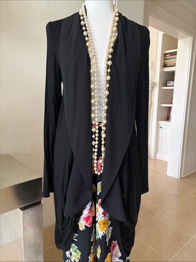 Patrizia Luca Milano, Women Black Knit Top, black, size Small